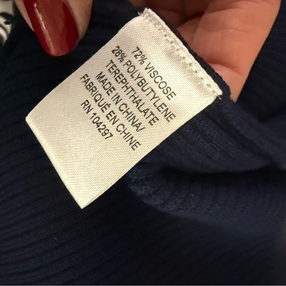 Milly Dark Blue Long Sleeve Dress with Ruffle Detail - Picture 5 of 11